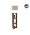 GLOBOSTAR® WOODO 204-0051 Μοντέρνο Επιδαπέδιο Φωτιστικό με Ντουί 1 x E27 AC 220-240V IP20 - Καφέ & Μπεζ - Μ38 x Π38 x Υ150cm